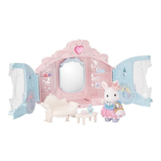 EPOCH Sylvanian Families 森林家族 時尚白兔馬車更衣室組, 1組