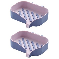 壁掛式肥皂盒 導水口 - 粉紫, 粉紫色, 2個