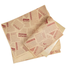 UT 烘焙包裝塗層牛皮蠟紙 棕色 38 x 28 cm, 1入, 100個