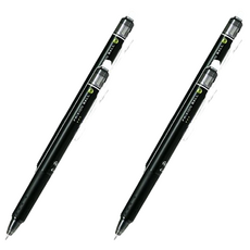 先導油筆敲擊式摩擦 0.5mm, 黑色, 4個