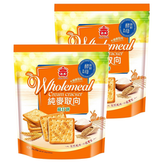 義美 健康取向蘇打餅乾 純麥, 341g, 2袋