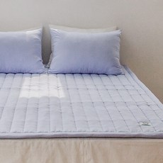 Yesbedding 韓國製 蓬鬆柔軟 Micro Modal 水洗床墊, 藍色