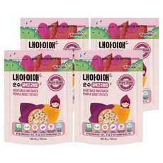 내아이애 순수 유기농 야채 퍼프링, 자색고구마맛, 40g, 4개