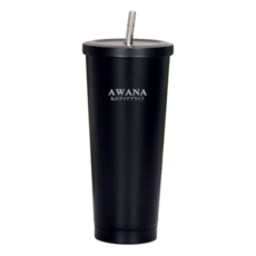 AWANA城市吸管咖啡杯, 黑色, 1入