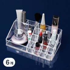 THE ZAKKA 多功能壓克力口紅收納盒, 白色, 6個