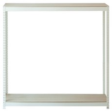 피피랙 국내생산 무볼트무소음 조립식앵글선반, 화이트, 2단