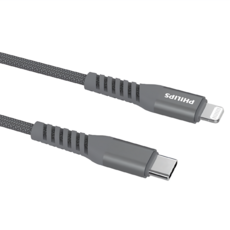 PHILIPS 飛利浦 USB-C to Lightning手機充電線, 1.6m, DLC4559V/11, 1盒