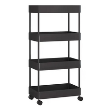 收納架 四層 384-HB, 黑色, 5kg, 1個