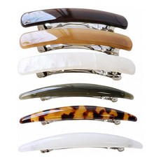 Hemish Style 布朗尼色系自動髮夾6件組