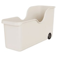 鍋具收納架 帶輪收納盒 多場景使用, 白色, 1個, 1層