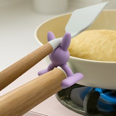 Jeepsaram Cooking Bunny 矽膠多功能烹飪用具架, 1個, 紫色