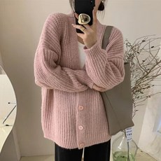 PEONIST 女款寬鬆版針織開襟衫