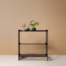 아임랙 녹방지 화분 슬림랙 2단 800 x 400 x 900 mm + ㄷ자 보강대 + 휨방지 보강대 2p 세트, 무드블랙