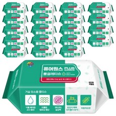 PureOnce Plus 客廳清潔濕巾補充裝 80 片, 20包