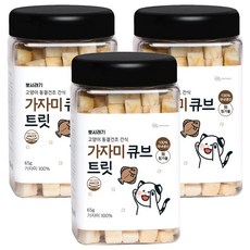 뽀시래기 고양이 큐브 트릿 동결건조, 가자미, 65g, 3개