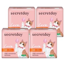 secretday Love護墊, 長型(18cm), 20片, 4包