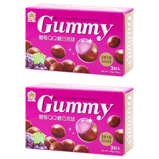 義美 QQ糖巧克球 葡萄, 135g, 2盒