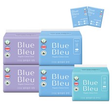 Blue Bleu 蝶翼型超薄衛生棉 大型 10片 2包+中型 12片 2包+中型 2片 2包+加長型護墊 20片, 1組