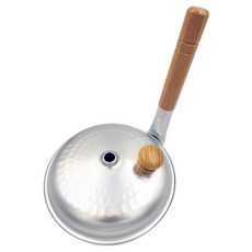 日式料理親子鍋 附蓋 7-2/7-3, 16.5cm, 銀色 + 原木色, 1個