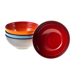 LE CREUSET 麥片碗4件組 16cm, 1套, 紅色/橙色/火石色/海洋色