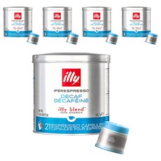 일리 디카프 디카페인 캡슐커피, 6.7g, 21개입, 5개