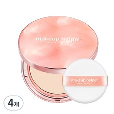 makeup helper Art系列長效持久蜜粉餅 Rose Latte款 25g, 22 Nude Beige, 4個