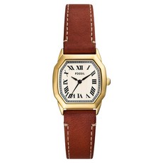 FOSSIL 女用空心皮革手錶 ES5364 + 包裝組