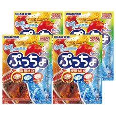 UHA 味覺糖 普超軟糖 綜合汽水味, 單顆包裝, QQ顆粒增加咀嚼感, 90g, 4袋