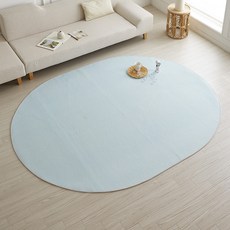 블레딕홈 로제 사계절 워셔블 시어서커 타원형 러그