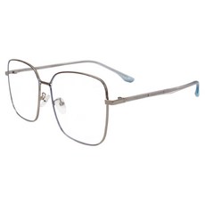 ALEGANT 未來感縷空金屬方框濾藍光眼鏡 粼光銀 時尚百搭, 144, 1個