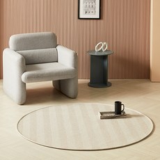 스칸디앤홈 먼지없는 쉐브론 사이잘룩 러그 워셔블 거실 카페트 원형