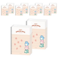 POPO FANCY Rhino 國小英語筆記本, 50個, 珊瑚色