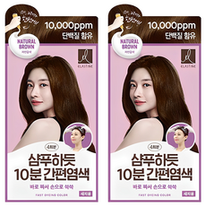 엘라스틴 샴푸하듯 10분 간편 염색제, 자연갈색, 2개