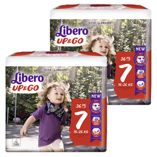 Libero 麗貝樂 Up&Go敢動褲/尿布 16~26kg, 7號, 72片