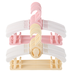 itgom 防滑兒童衣架 2款 x 5入組, 2套, 黃色, 粉紅色