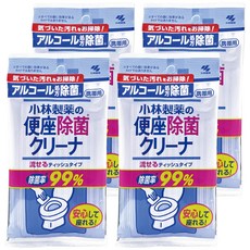 KOBAYASHI 小林製藥 馬桶座墊專用清潔濕紙巾, 2.5g, 10張, 4包