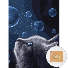 Artjoy DIY數字油畫 30 x 40 cm, 1個, 泡泡貓