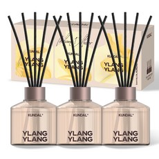 쿤달 퍼퓸 디퓨저 + 섬유스틱 세트, 일랑일랑, 200ml, 3개