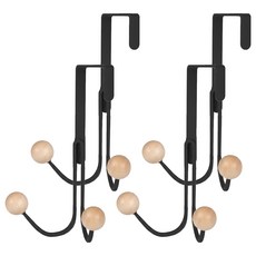 門後掛勾 多元收納, 雙勾黑色, 1組