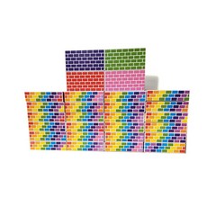 孩童視覺彩虹紙磚塊 50p, 混色