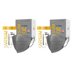 다나마스크 에어숨 컬러 대형 KF94, 50개입, 2개, 진한회색