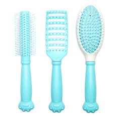 헤어베스트 큐티콤 베어포 브러시 3종 세트, 스카이, 1개