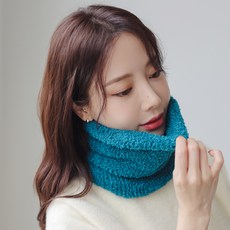 X Warm冬季用運動柔軟圍脖, 寶石藍綠色