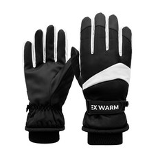 ExWarm 智慧型手機觸控運動防寒手套, 黑色