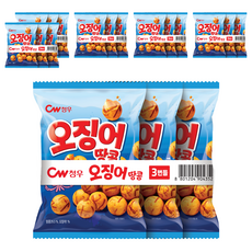 청우식품 오징어땅콩 3p, 90g, 6개