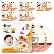 베베쿡 중기 한우사과죽 실온이유식 2p, 6개, 220g, 혼합맛(한우/사과)