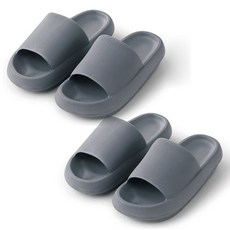 마켓플랜 통통 거실 실내화, 그레이, 2개
