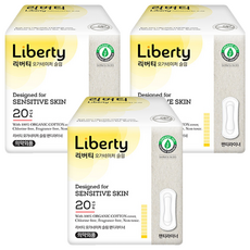 Liberty ORGANATURE Organature韓國產瞬吸棉薄護墊, 加長型(17.5cm), 20片, 3包