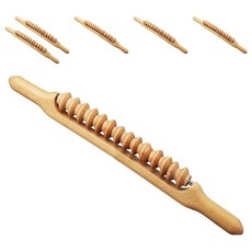 Roots按摩木棒 小, 6支, 自然木頭色