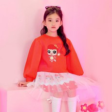 emotioncastle 女童 Catch! Teenieping 最漂亮的 Nanaping 大學T + 紗裙套組